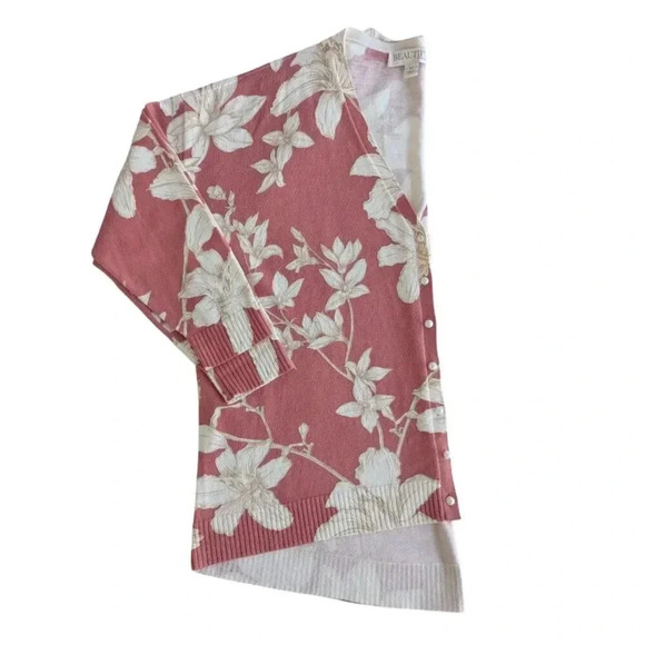 BEAUTIFUL by Lawrence Zarian Floral Print Cardigan Size XL - Picture 3 of 8